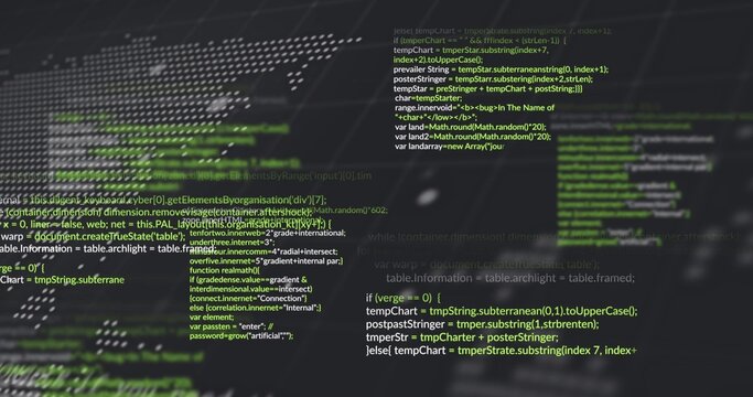Displaying centered monospaced source code block on editor screen, showing green white tokens