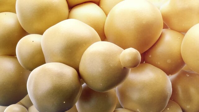 Increased fat cells. Obesity in men due to junk food and overeating, excess fat, transformation from a slim figure to an overweight figure, obesity animation, 3D animation.