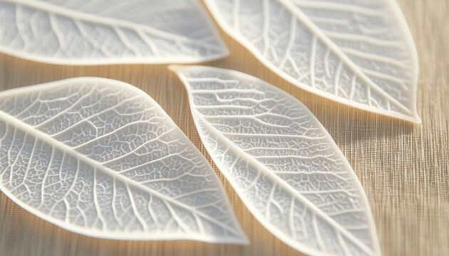 Elegant White Aspen Foliage Patterns on Warm Beige Surface for Sophisticated Design Projects