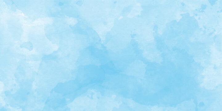Abstract blue watercolor background, Abstract painted blue watercolor on paper texture background, soft sky blue watercolor sky and clouds, Light blue background with watercolor, Watercolor Texture, 