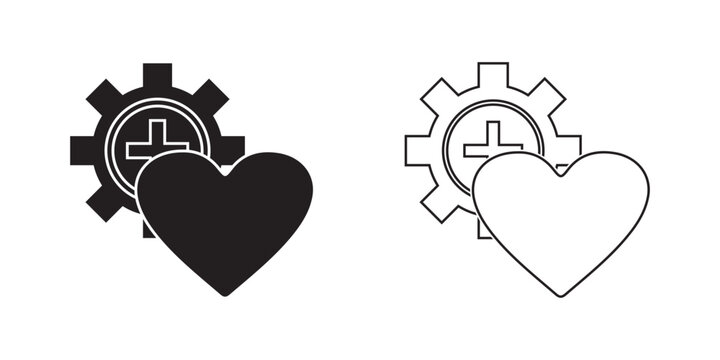 Plus Icon Set for Add Actions Collection of minimal  in solid and outline styles, representing add, create, favorite, and user actions in UI design.EPS10/AI.