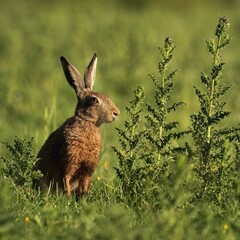 Obraz premium rabbit in the grass
