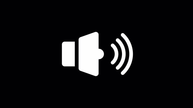speaker volume icon with glitch effect animation