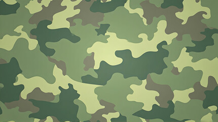 Fototapeta premium Camouflage Pattern in Green and Brown Military Style with Abstract Design