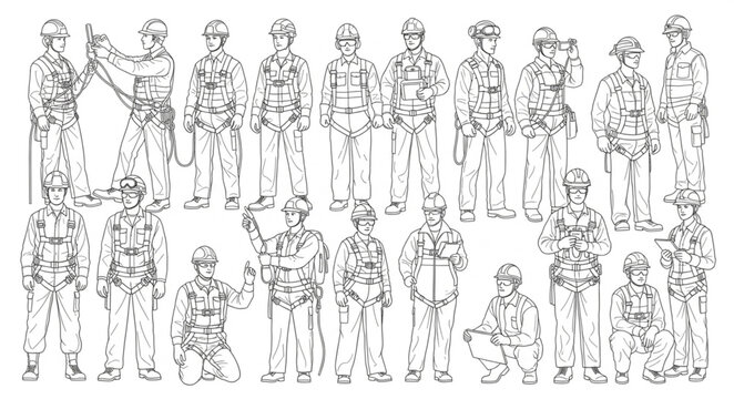 Collection of Soldiers in Military Uniforms Standing in Formation.