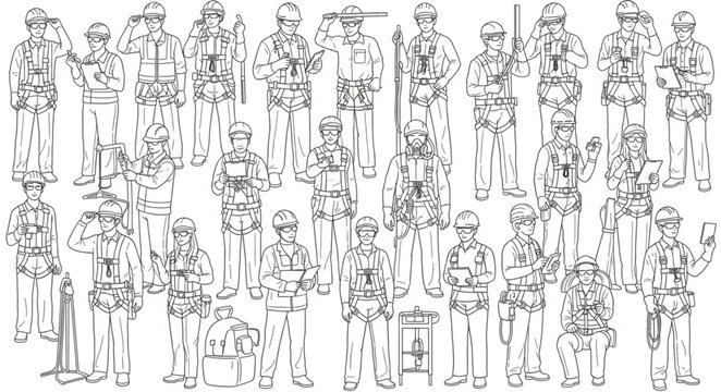 Collection of Soldiers in Military Uniforms Standing Together.