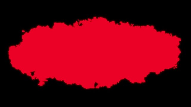 Ink splatter transition animation, red paint spreading and flowing on white screen, grunge leak and drip effect, abstract fluid motion, dynamic reveal composition, high quality 4K