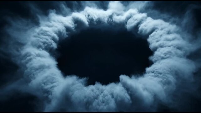 Atmospheric Void: A mesmerizing vortex of swirling clouds, creating a sense of depth and mystery with its ethereal forms.