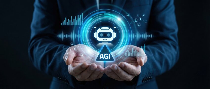 Exploring advanced generative intelligence the role of agi in business innovation technology landscape digital content creation futuristic environment professional perspective