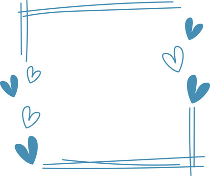 Handdrawn scribble line frame illustration. Minimalist line frame border
