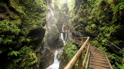A suggestive route in the gorge of the Hohe Tauern National Park
