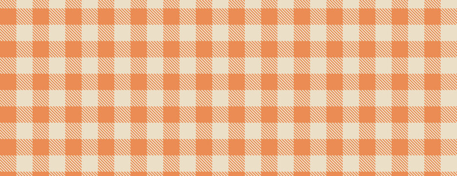 Orange plaid seamless pattern background vector