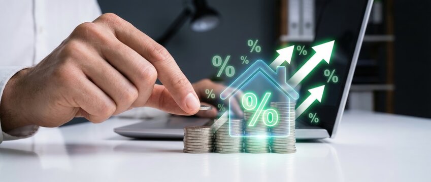 Investing in real estate home buying tips digital finance tools modern office environment close-up view money management strategies