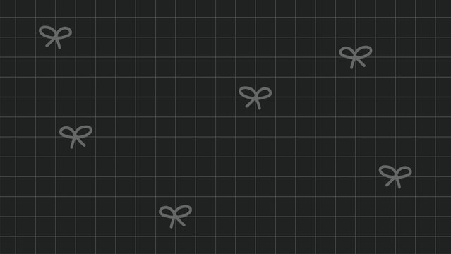 Minimalist grid pattern with bows desktop wallpaper vector