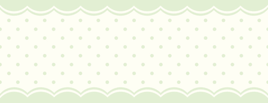 Pastel polka dot border design background vector