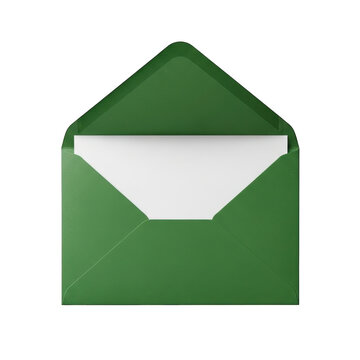 A neatly sealed green envelope ready for mailing or delivery