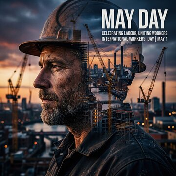 Luxury Labour Day Concept with Metallic Tools and Industrial Theme