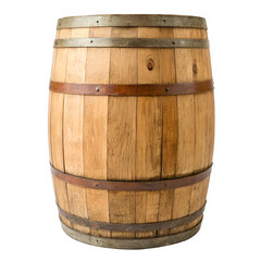 Fototapeta premium Wooden barrel isolated on transparent background