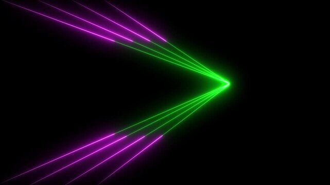 Bright neon blue laser curve line abstract technology background. Seamless loop. 4K