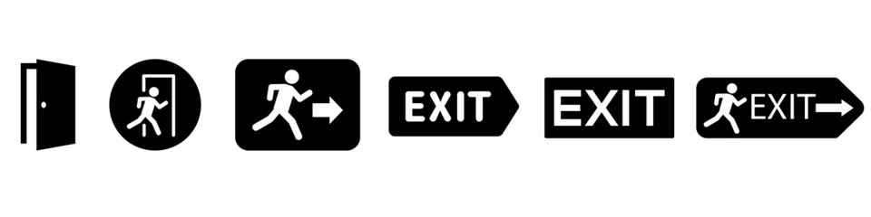 Fototapeta premium Exit icon vector set. Out illustration sign collection. output symbol.