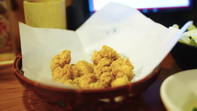 Japanese Style Fried Cartilage, Nankotsu Karaage Fried Snack