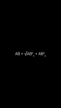 Geometric formula for pythagorean theorem or distance appearing on black background, educational and scientific concept