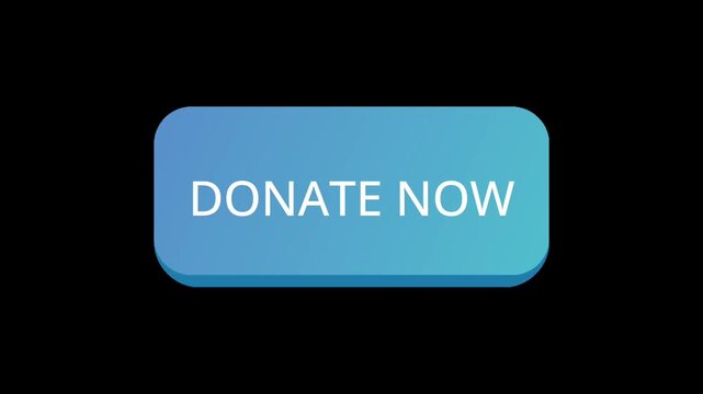 Donate Now icon animated with hand and money sign