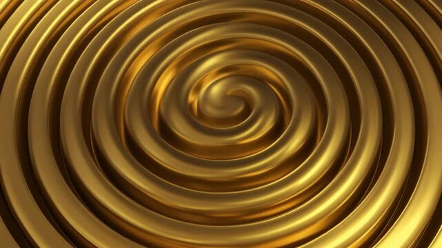 Golden hypnotic swirls in a radiant spiral pattern
