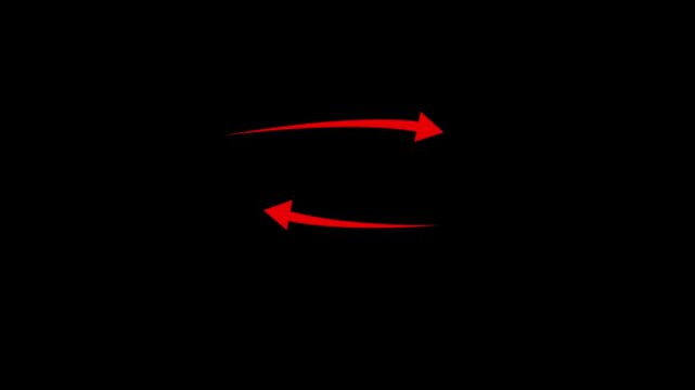 Animated arrows for the overlay video layer swipe down animation. suitable for business.