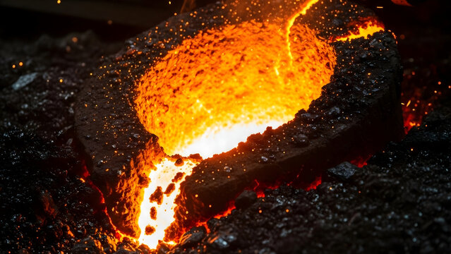 Forged Iron and Molten Ember Texture for Labour Day