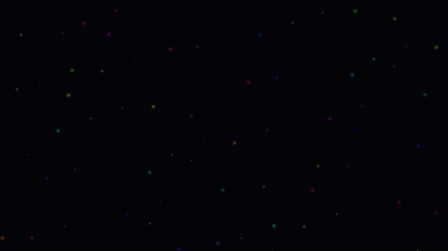 Black background with small colorful dots
