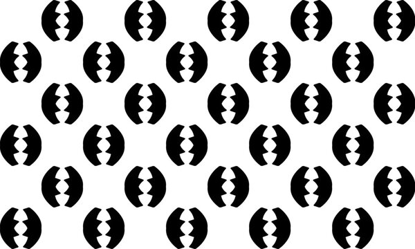 bat wing, black oval dots diagonal pattern, Red dot and block on white background, design for fabric printing as repeat pattern circle, checkerboard, chessboard, shell, batt