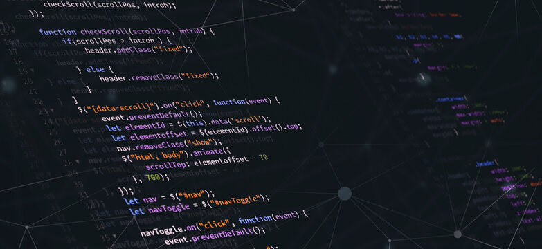 javascript web coding mixed media banner