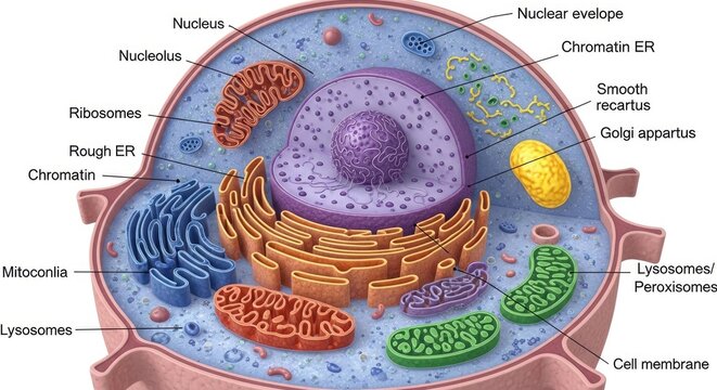 Cell Structure Diagram - Detailed Illustration.