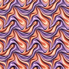 Fototapeta premium Seamless abstract pattern with wavy liquid fluid shapes