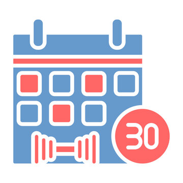 30 Days Challenge Vector Icon