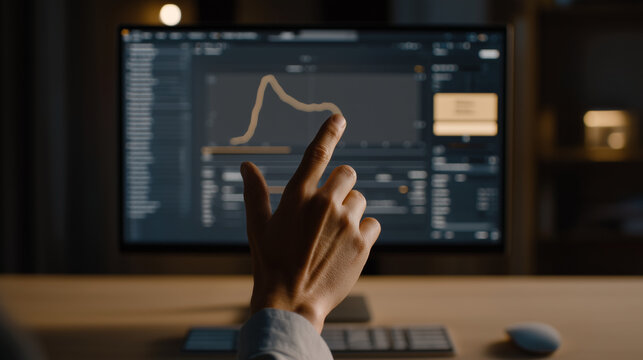 Growth hacker's screen showing A/B test results with manipulative dark pattern highlighted, cursor paused over "deploy" button, ethical dilemma visible in hesitation, perfect for digital ethics deci