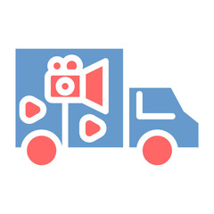 Obraz premium Film Distribution Vector Icon
