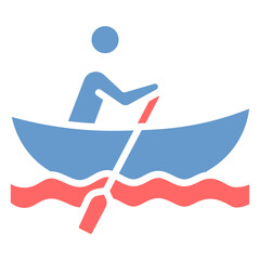 Rowing Boat Vector Icon © SAMDesigning