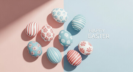 Minimalist Easter Monday greeting card