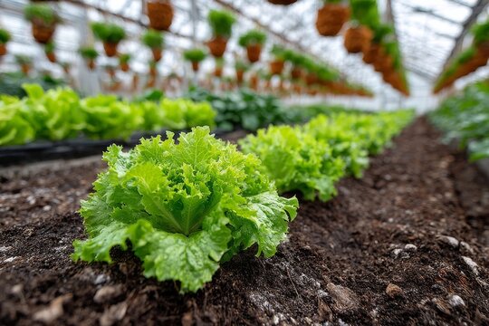 The image shows a sprout in planting soil, kale sprout stems emerging from the ground, and the cultivation soil provides nutrients for plant development