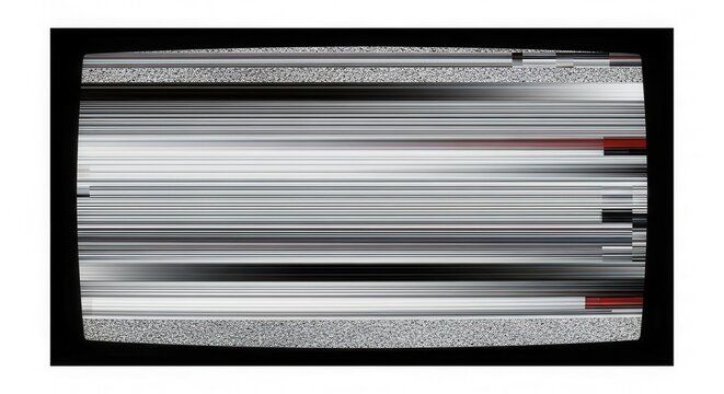 Horizontal scanlines glitch effect overlay, VHS screen lines, TV static interference pattern. Retro CRT monitor noise texture isolated on white. Motion blur speed stripes for video transition effects.
