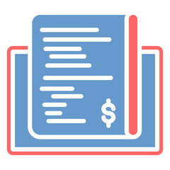 Fototapeta premium Electronic Bills Vector Icon