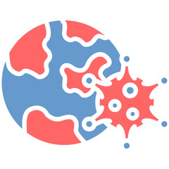Fototapeta premium Epidemic Outbreak Vector Icon