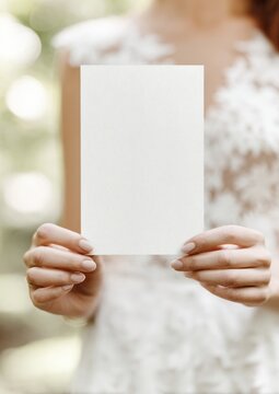 Elegant bridal invitation card.