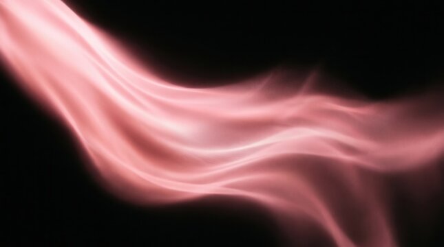 Soft pink neon diffusion glows with a silky texture on a black background for a feminine light leak.