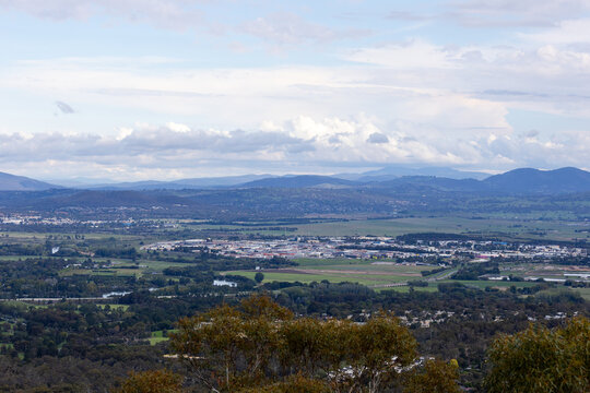 Scenic view of Canberra from Mount Ainslie, Australia.