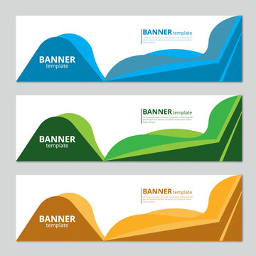 Banner abstract design templates for simple ads are very easy to use for comp