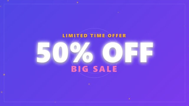 Limited Time Offer 50 Off Big Sale Announcement.