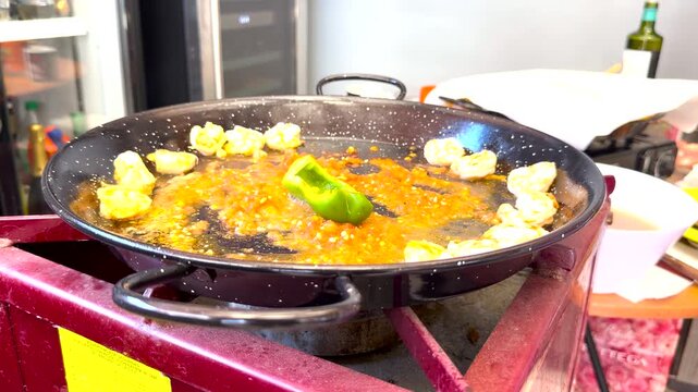 chilean paella seafood rice traditional dish with shellfish flavors recipe